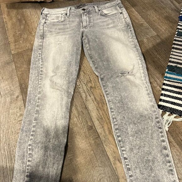 Agolde Colette Crop grey wash 28 - Picture 1 of 10